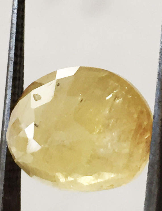 9.44 ct/10.50 ratti Natural Certified Ceylon Pukhraj/Yellow Sapphire